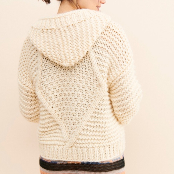 Anthropologie Greylin Cable-Knit Hoodie Cardigan - Picture 2 of 5